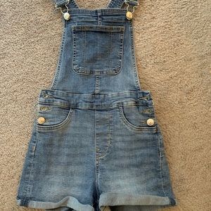 Denim Overall Shorts